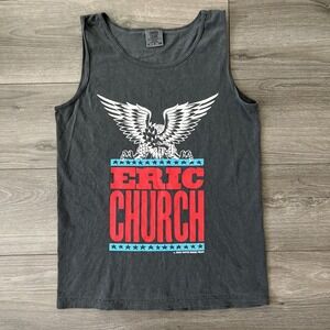 Eric Church Mens S Tank Top Sleeveless Shirt Gray Country Heart Restless Soul